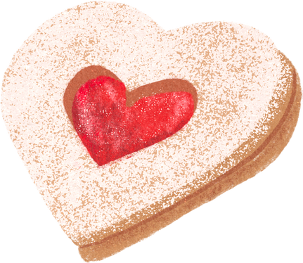 Textured Organic Heart-shaped Cookie