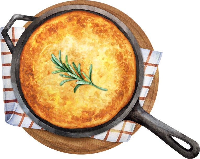 Spanish omelette in a pan